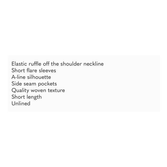 NWOT Corey Lynn Calter Dion off the shoulder dress Anthro sz: S - Picture 7 of 10